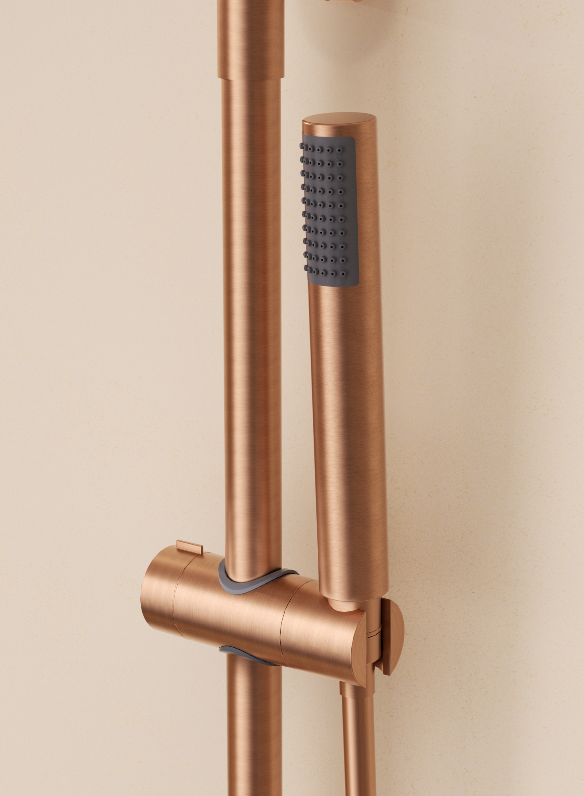 Génova Brushed Rose Gold Single Lever Shower Set, view 5