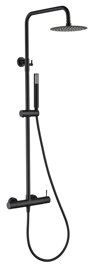 Génova Matte Black Single Lever Shower Set, main product view