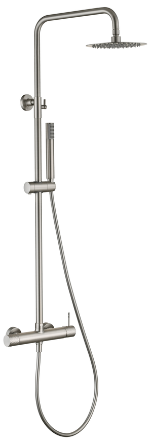 Génova Brushed Nickel Thermostatic Shower Set, main product view