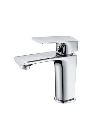 Chrome Single Lever Basin Mixer Modern Bathroom Faucet, view 2