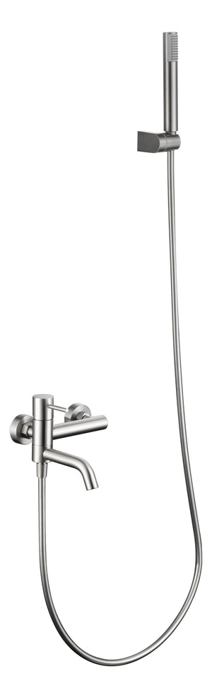 Monza Brushed Nickel Bath Shower Mixer Set, view 2
