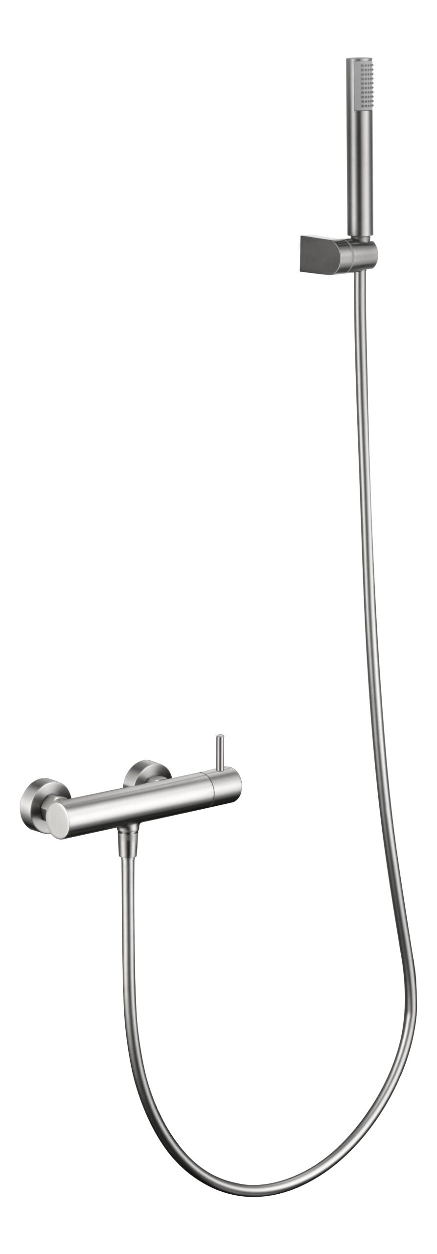 Monza Brushed Nickel Shower Kit Single Handle Mixer, view 2