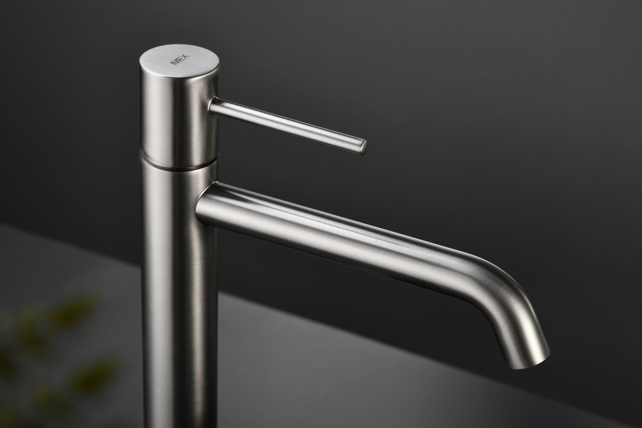 Monza Tall Basin Mixer Brushed Nickel Single Lever, view 4