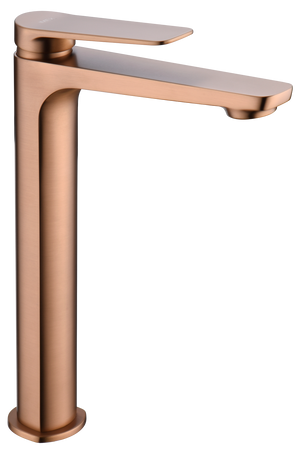 Naples Tall Sink Mixer Brushed Rose Gold Single Lever, view 2