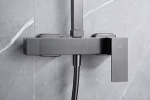 Black Gun Metal Single Handle Shower Set, mixer detail