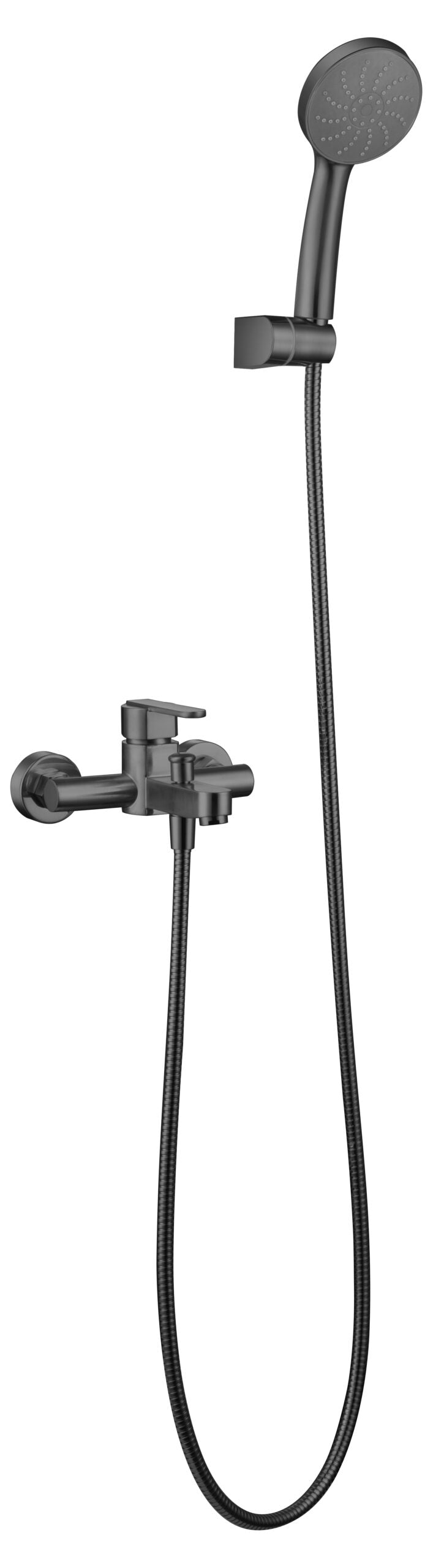 Matte Black Single Handle Shower Kit Modern Design, view 2