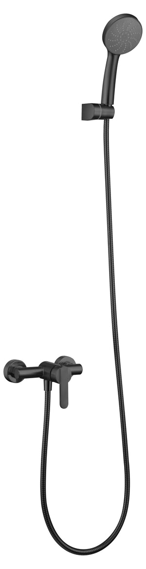 Chrome Single Handle Shower Set Modern Minimalist Design, view 8