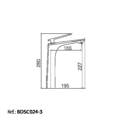 Scotland Tall Bathroom Sink Faucet Chrome Finish, view 3