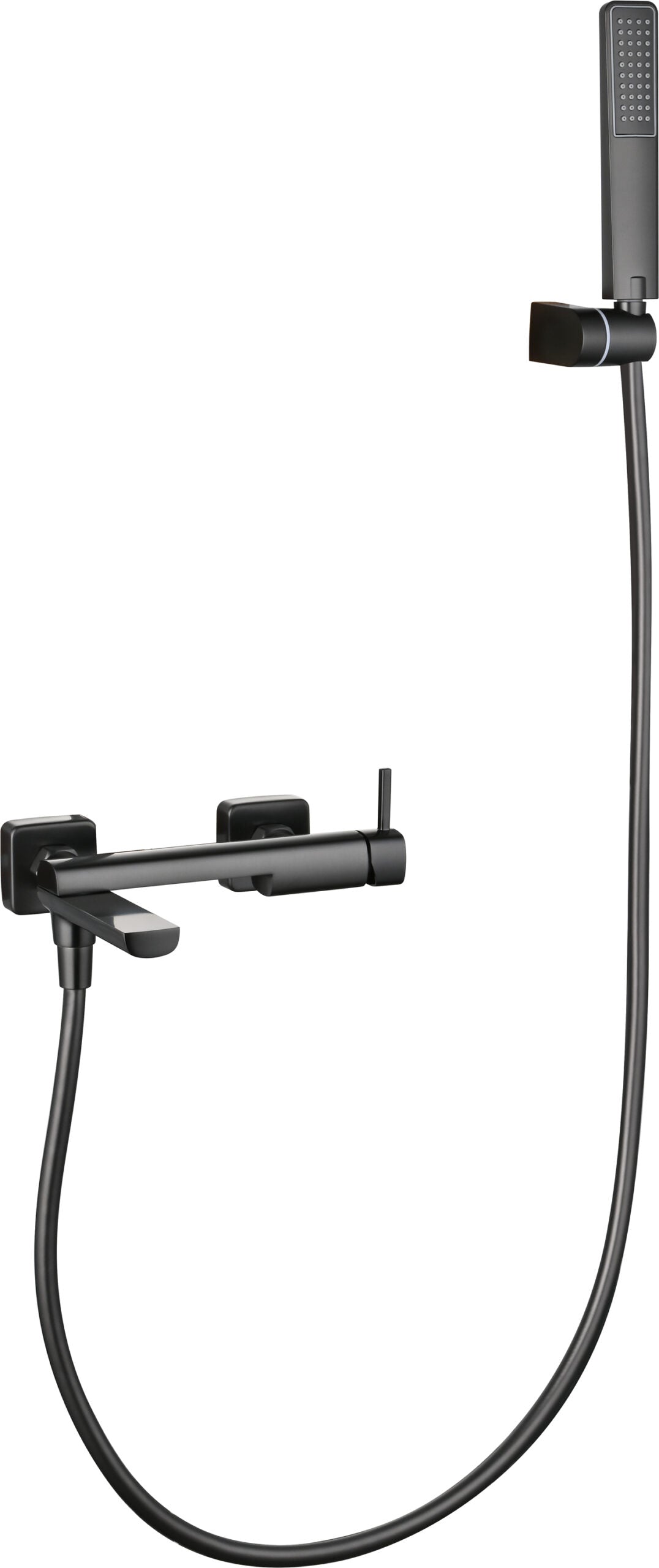 Toscana Black Gun Metal Single Lever Bath and Shower Kit, main product view