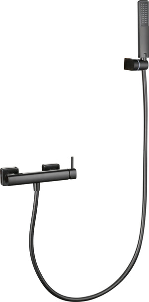 Toscana Black Gun Metal Single Lever Shower Kit, main product view
