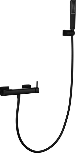 Toscana Matte Black Single Lever Shower Kit, main product view