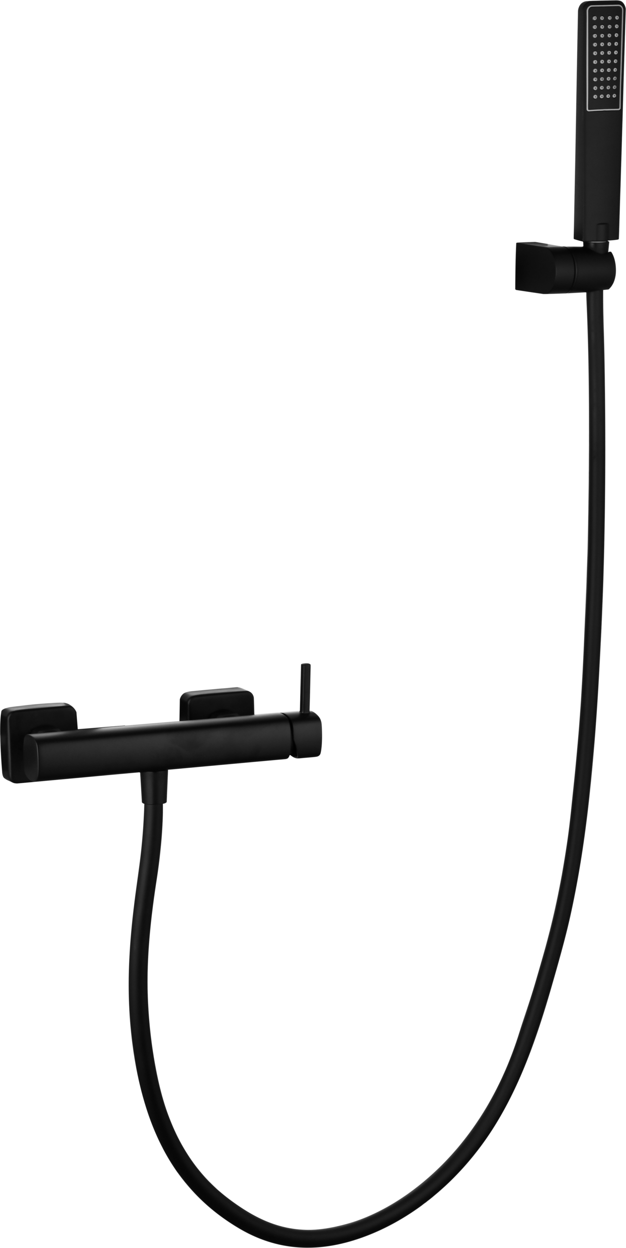 Toscana Matte Black Single Lever Shower Kit, view 5