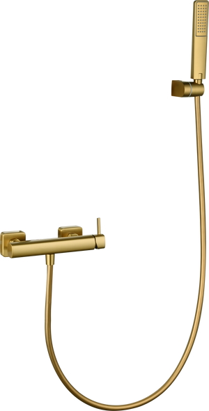 Toscana Brushed Gold Single Lever Shower Kit, view 5