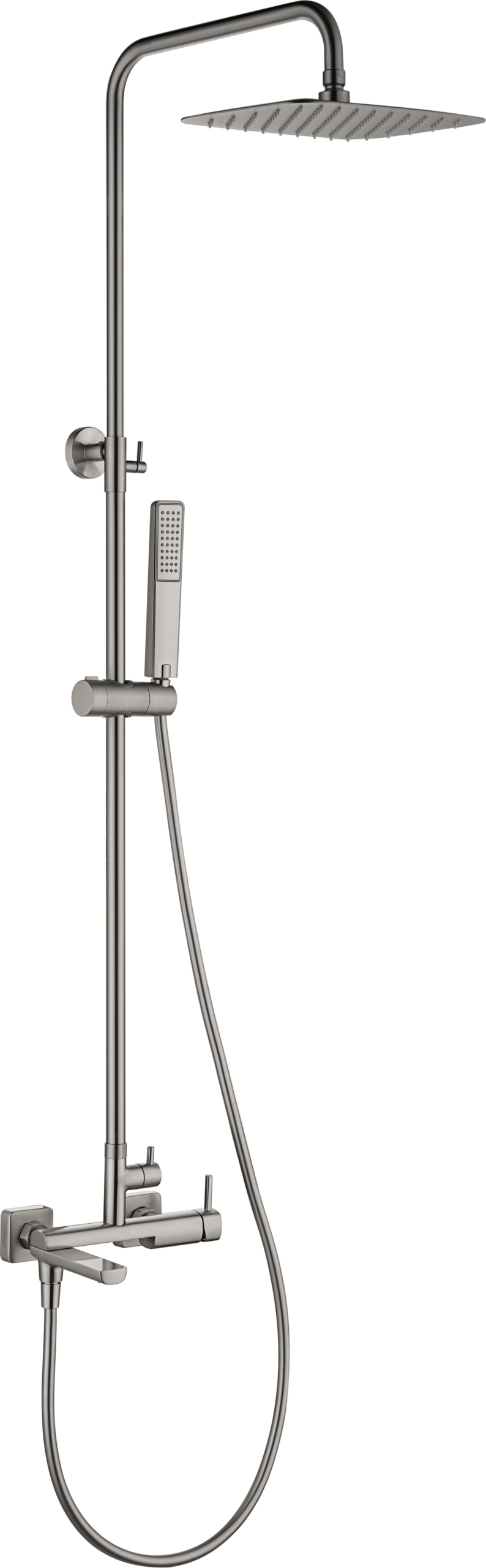 Toscana Brushed Nickel Single Lever Bath and Shower Set, main product view