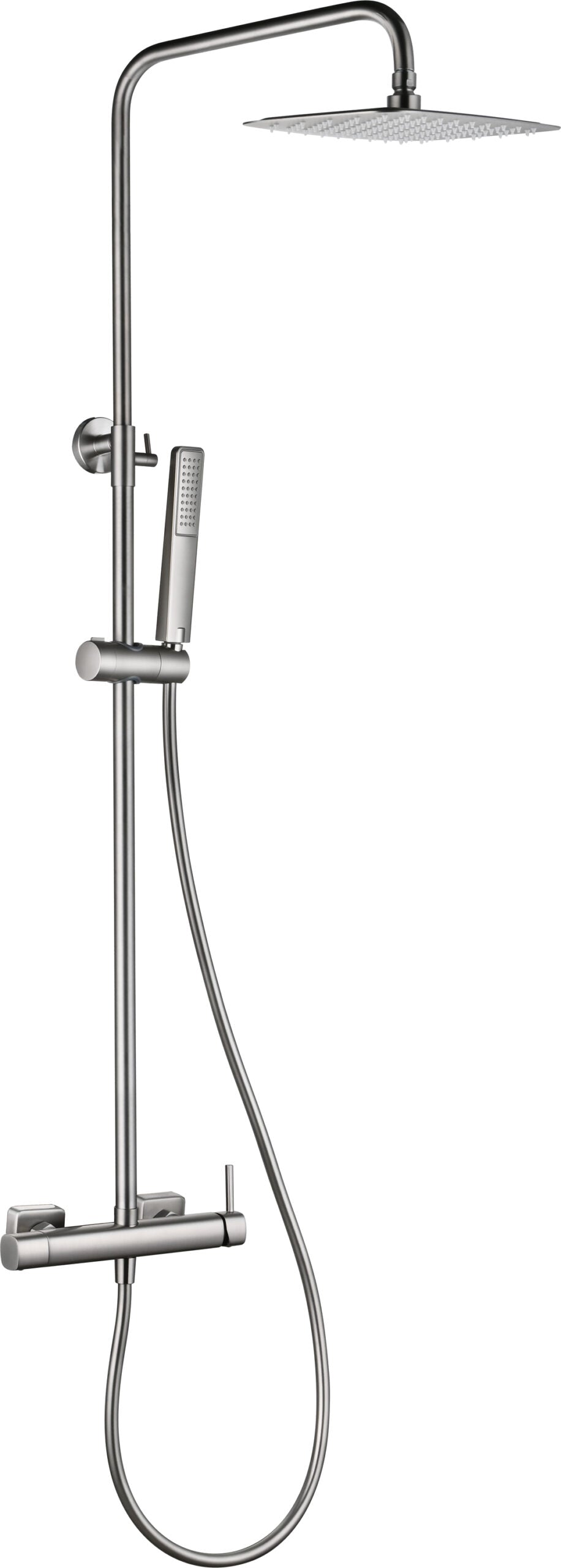 Toscana Brushed Nickel Single Lever Shower Set, main product view