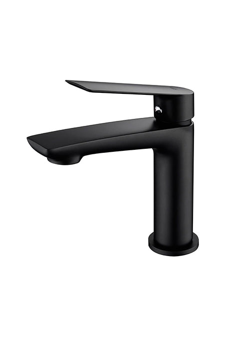 Matte Black Single-Lever Bathroom Faucet Modern Design, view 2