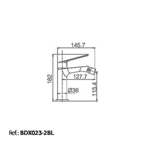 Matte White Single Handle Bidet Mixer, view 3