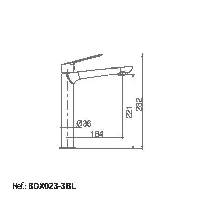 Matte White Tall Basin Mixer Single Lever Faucet, view 3