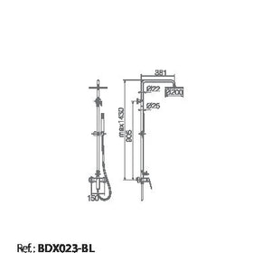 Matte White Single Lever Shower Set Modern Design, view 3