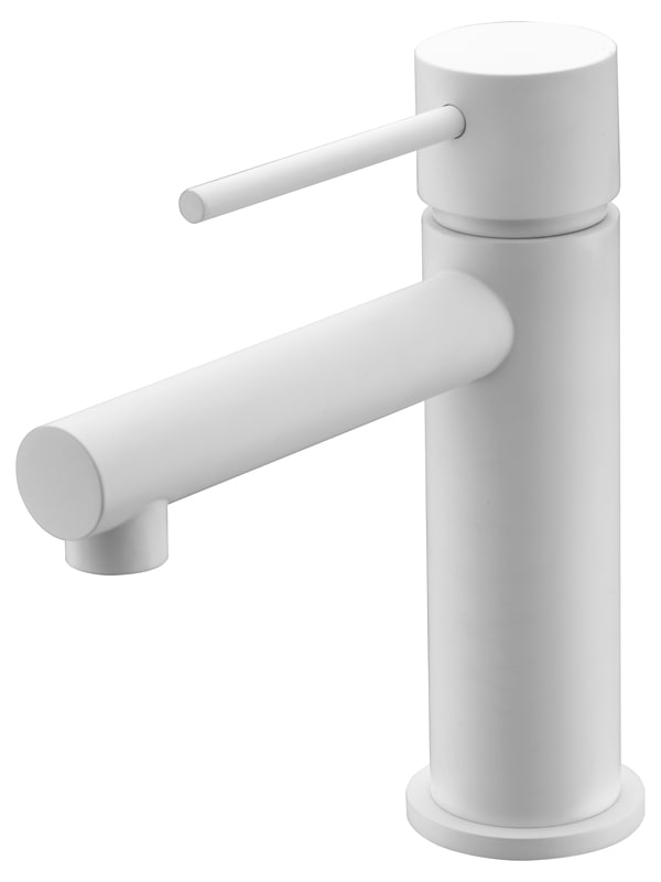 Milos Matte White Single Lever Basin Faucet, view 2
