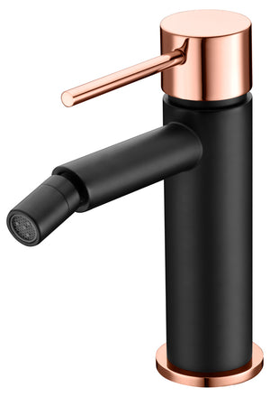 Milos Polished Rose Gold Single Lever Bidet Mixer, view 3