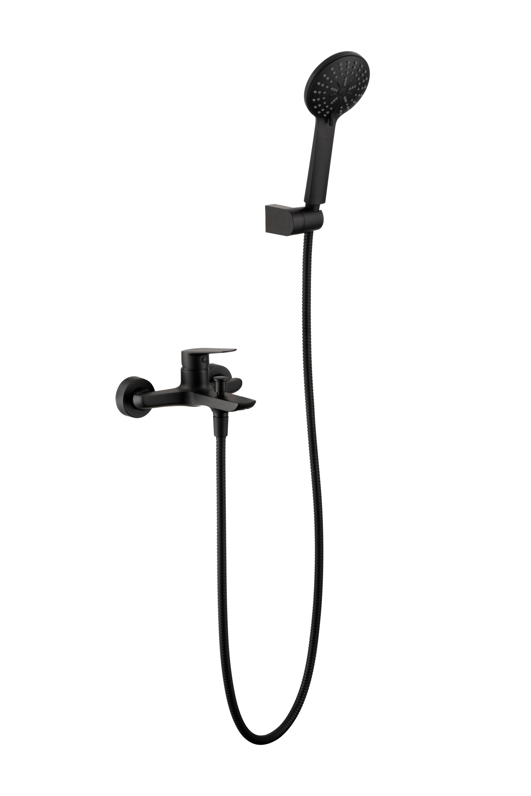 Matte Black Shower Faucet Set Modern Bathroom, view 2