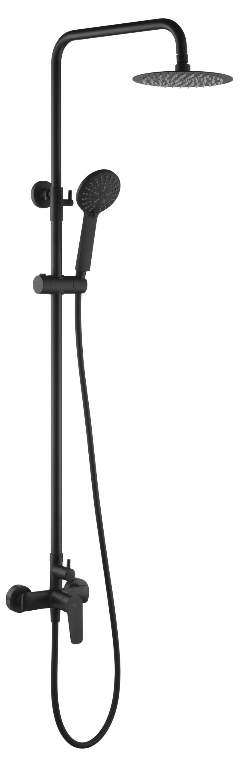 Matte Black Single Handle Shower Set Modern Design, view 2