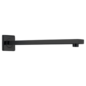 Matte Black Square Shower Arm Modern Bathroom, view 2