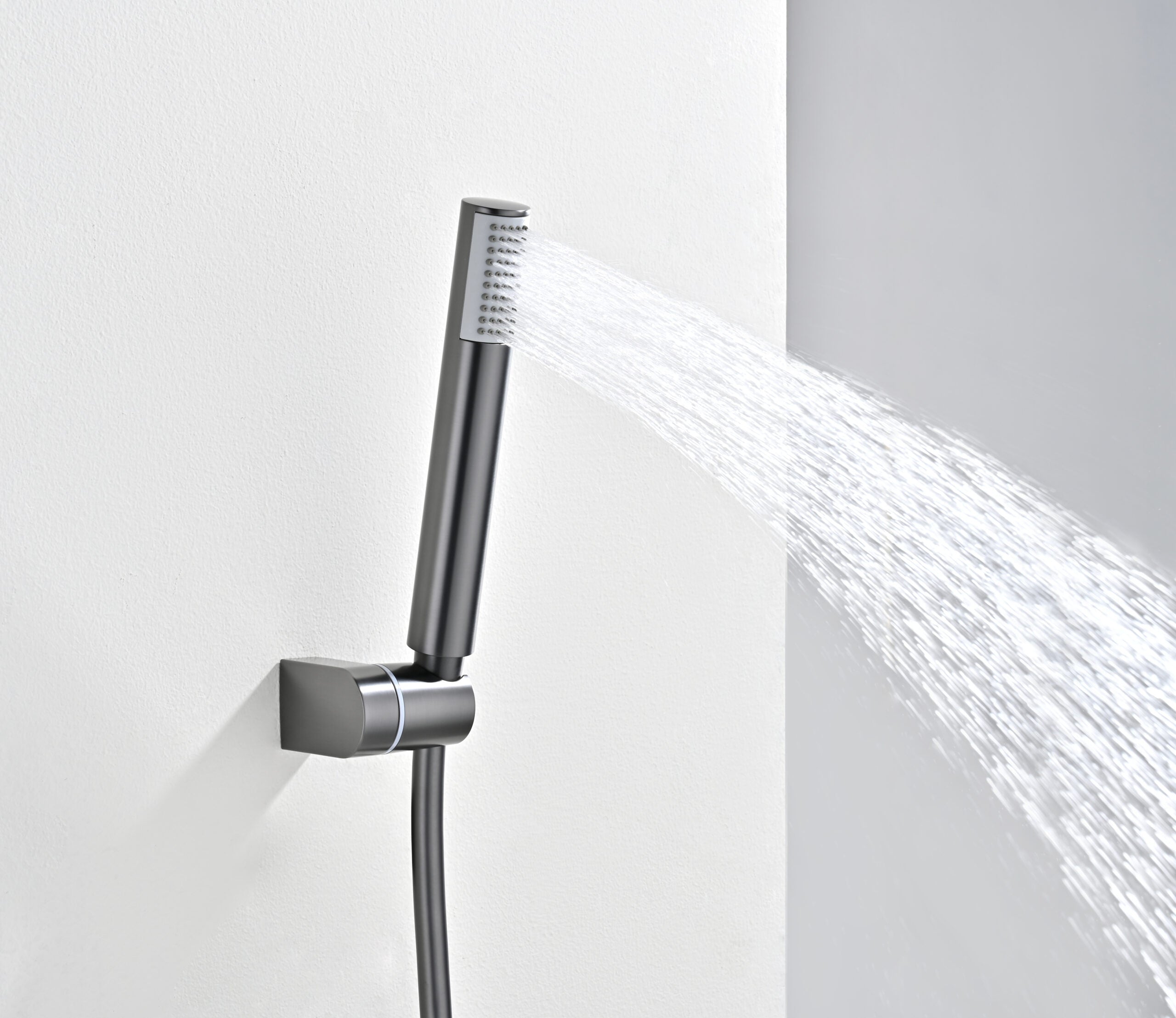 Bless Black Gun Metal Thermostatic Bath and Shower Kit, view 4