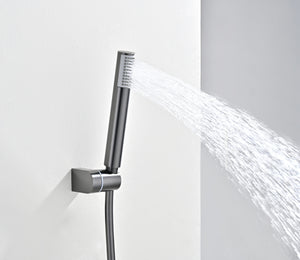 Bless Black Gun Metal Thermostatic Bath and Shower Kit, view 4