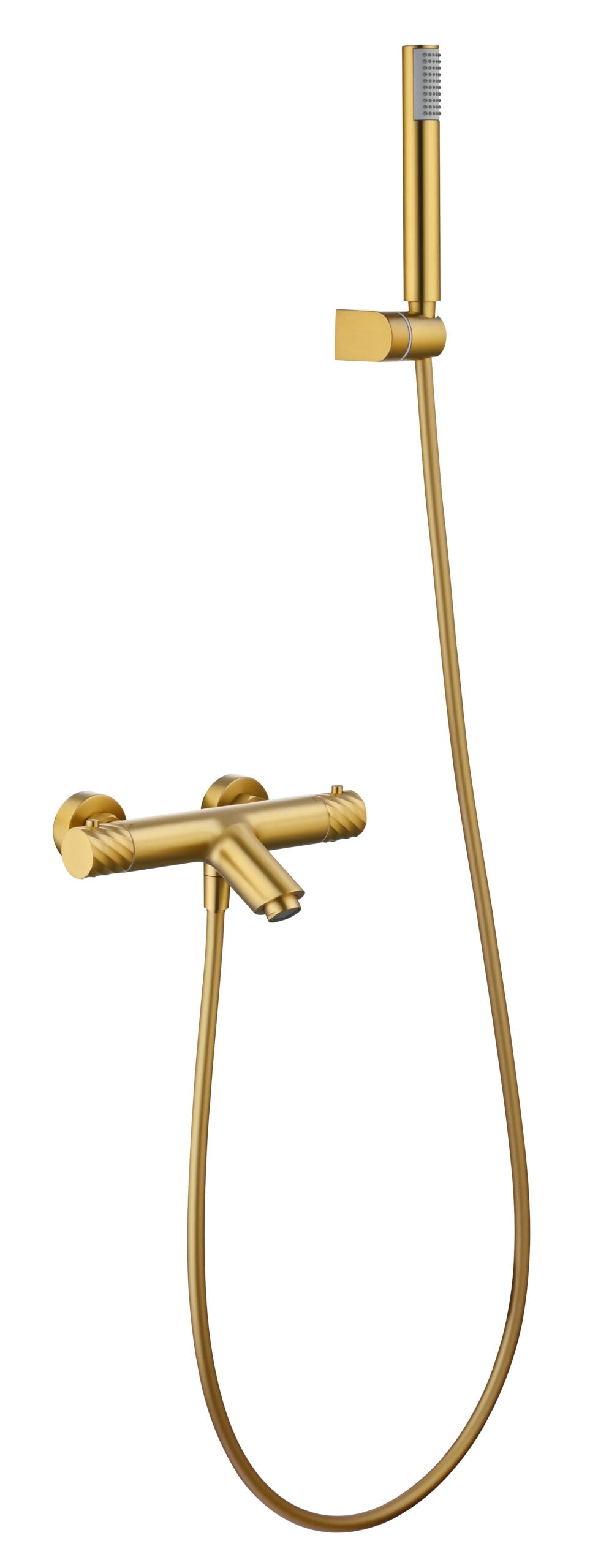 Bless Brushed Gold Thermostatic Bath and Shower Kit, main product view