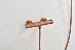 Bless Brushed Rose Gold Thermostatic Shower Kit, view 2