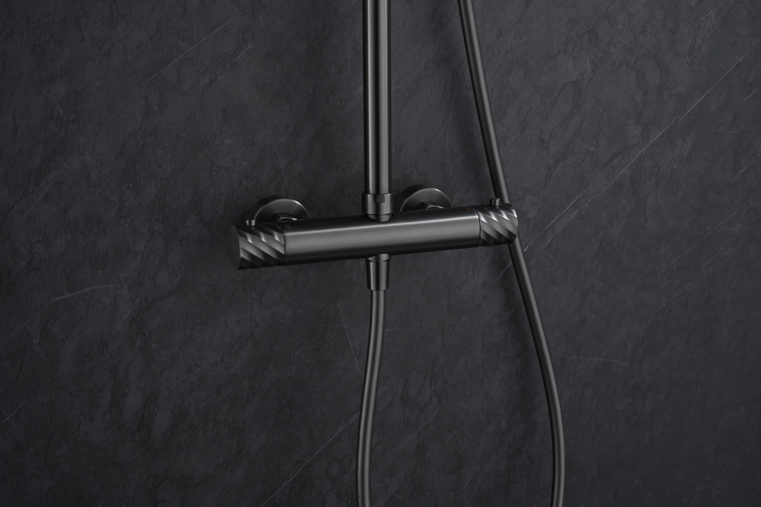 Bless Black Gun Metal Thermostatic Shower Set, view 5