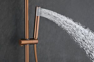 Bless Brushed Rose Gold Thermostatic Shower Set, view 5