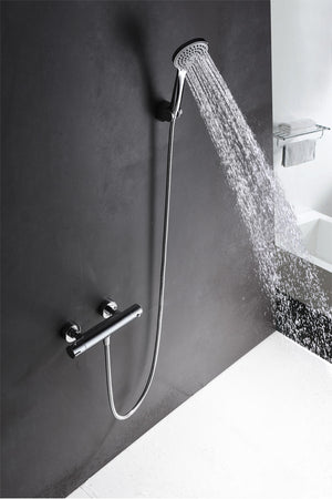Creta Thermostatic Shower Faucet Chrome Finish, view 2