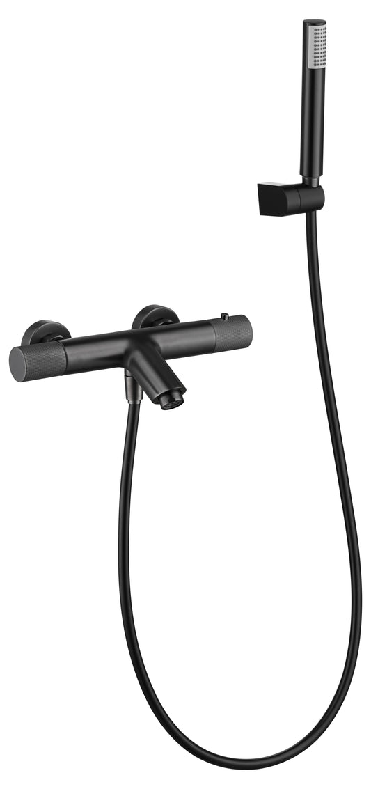 Grifo De Baño/Ducha Termostático  Line Negro Gum Metal