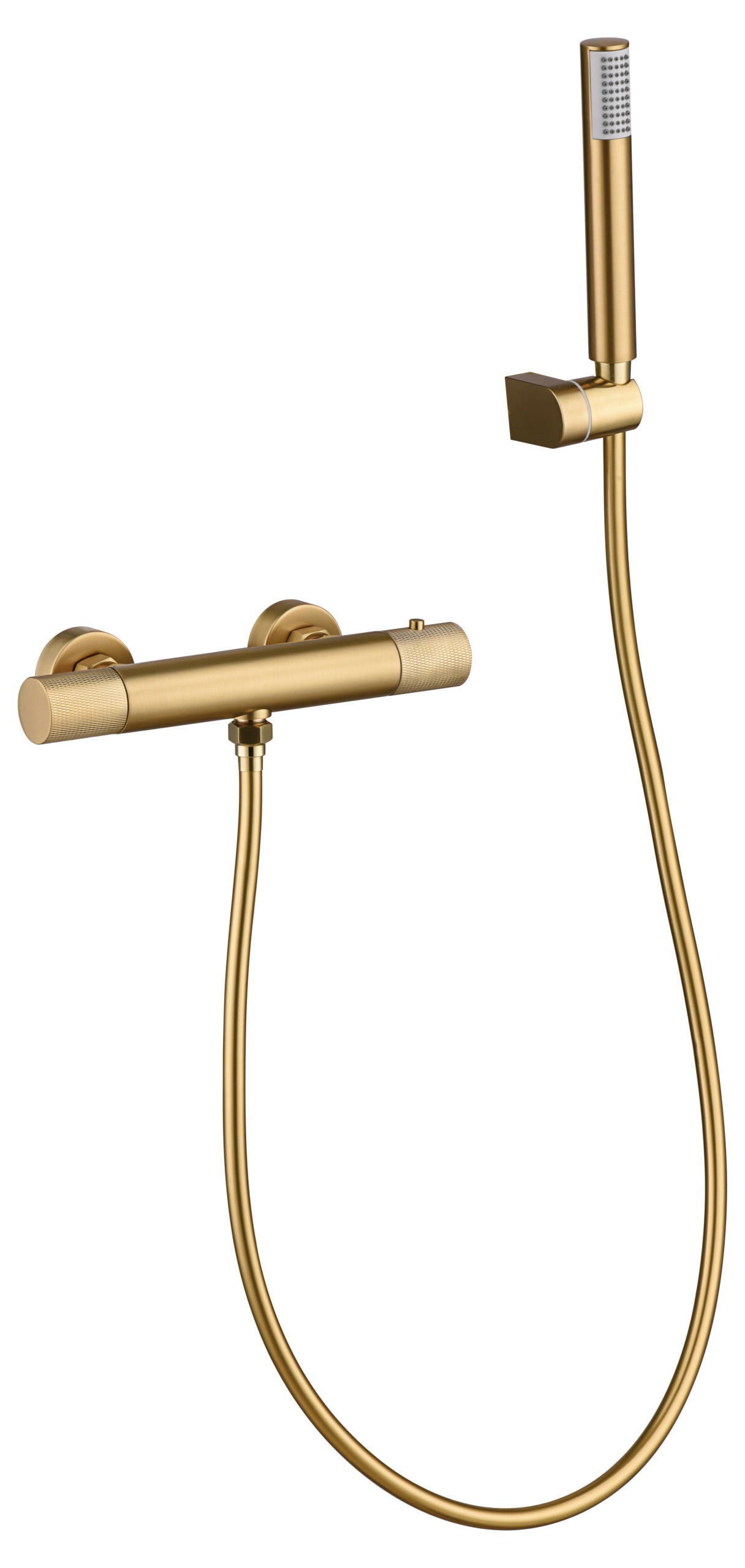 Brushed Gold Thermostatic Shower Faucet Modern Design, view 2