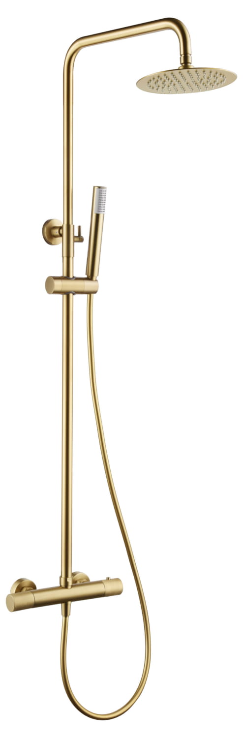 Conjunto Ducha Termostático Line Oro Cepillado