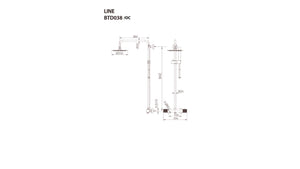 Brushed Gold Thermostatic Shower Set Modern Design, view 6