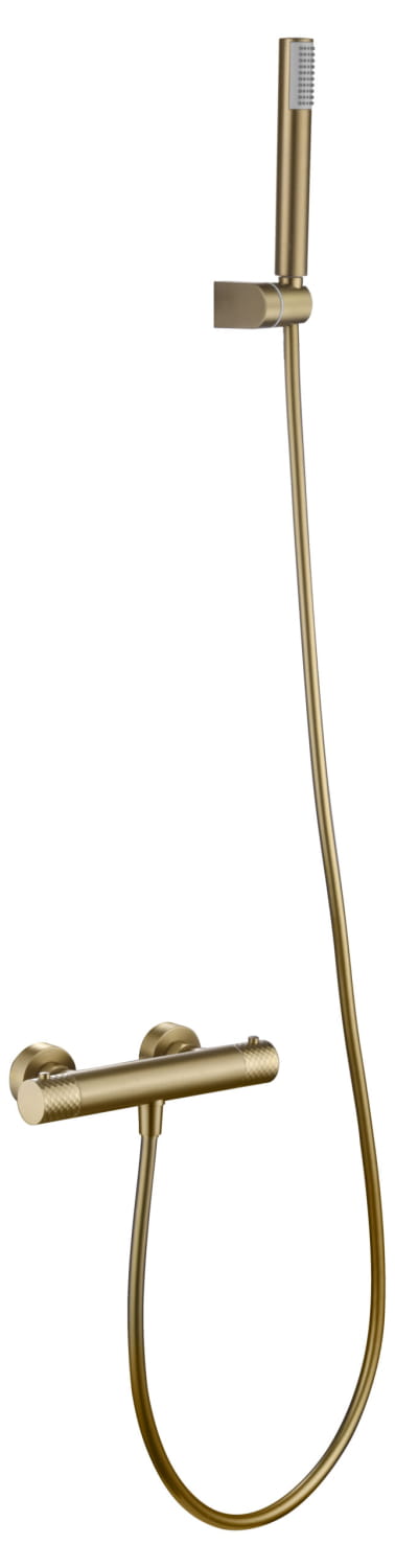 Kit Ducha Termostático Génova Oro Cepillado