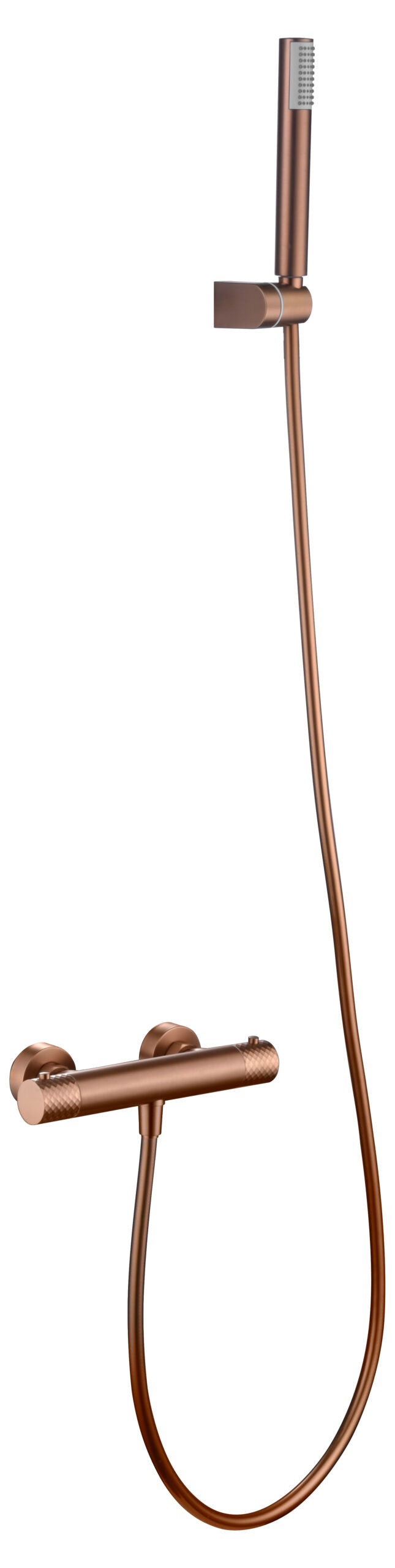 Genova Thermostatic Shower Kit Brushed Rose Gold, view 5