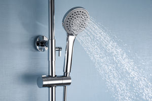Chrome Thermostatic Shower Set with 20cm Round Head, handle detail