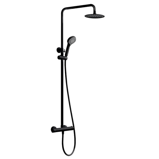 Conjunto De Ducha Termostático Kent Negro Mate - Shower Set