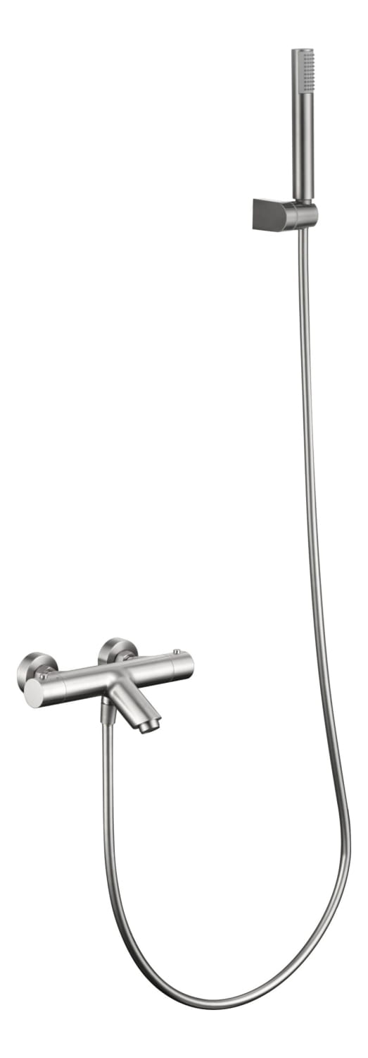 Kit Baño/Ducha Termostático Monza Níquel Cepillado