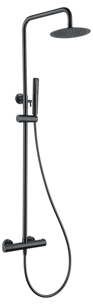 Black Gun Metal Thermostatic Shower Set, view 2