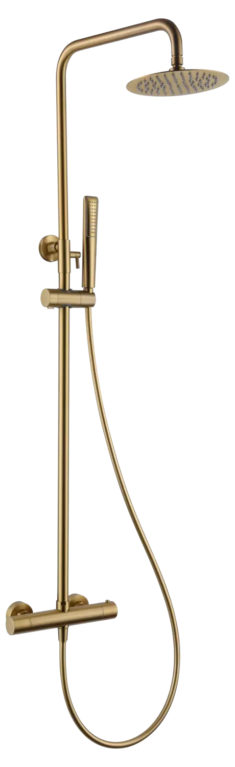 Conjunto Ducha Termostático Nápoles Oro Cepillado