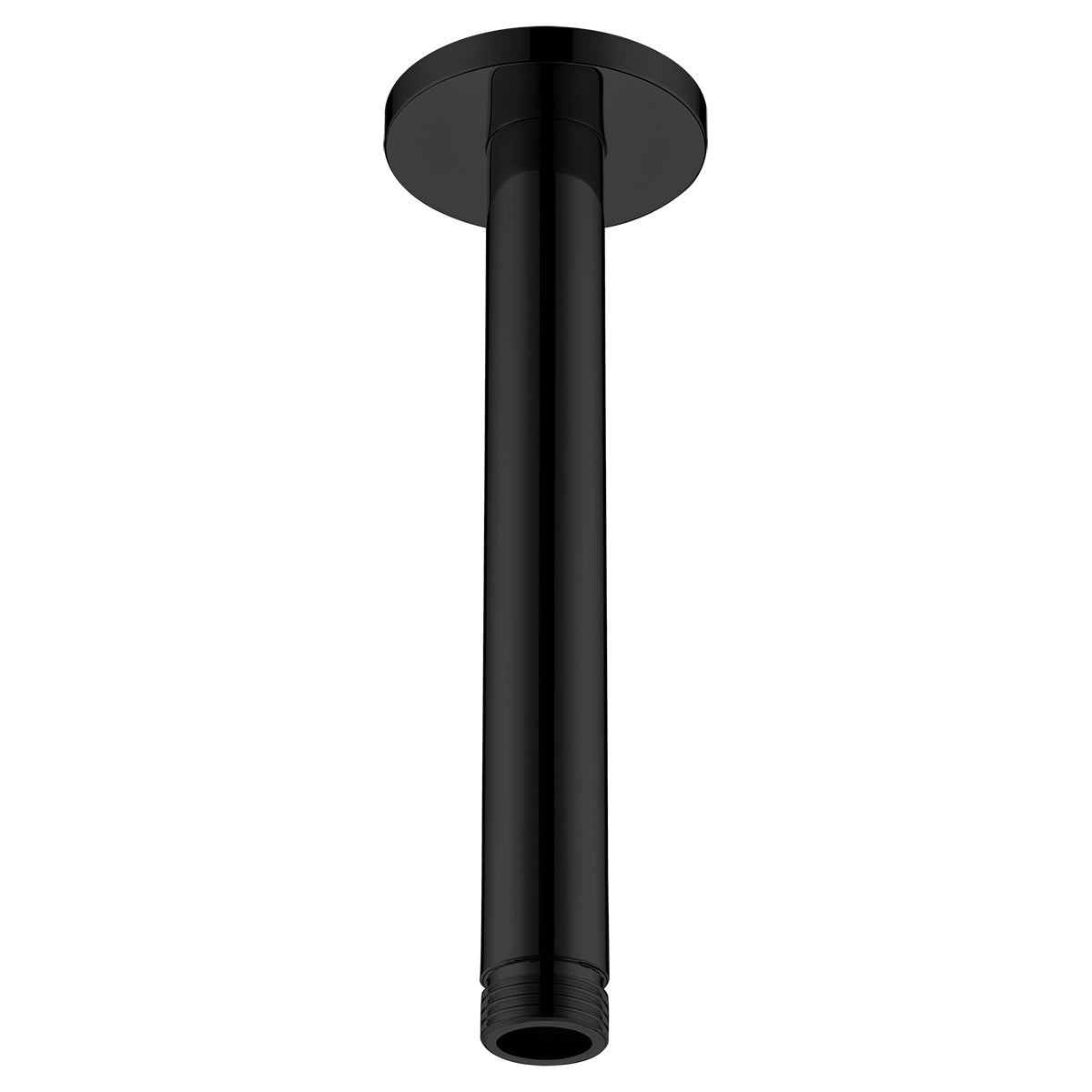 Matte Black Round Ceiling Shower Arm Modern Bathroom, view 2