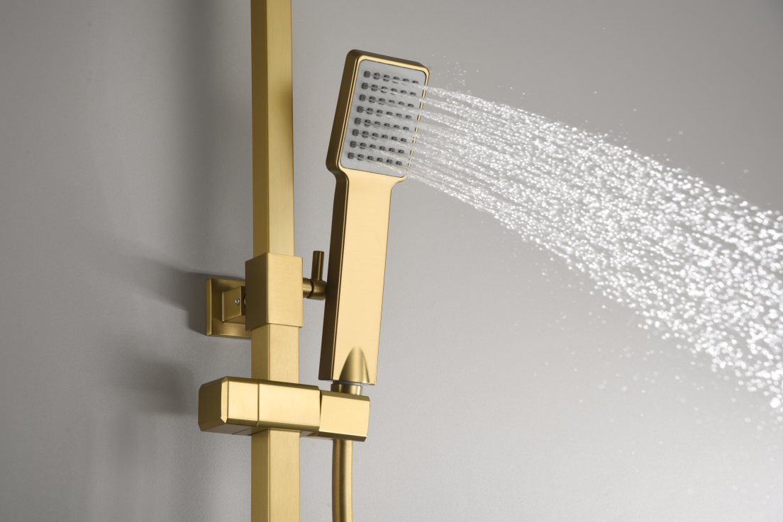 Vigo Thermostatic Shower Brushed Gold Vigo Series, handle detail