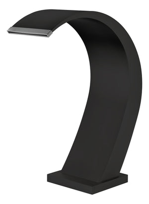 Iguazú Matte Black Steel Waterfall Rain Head, main product view