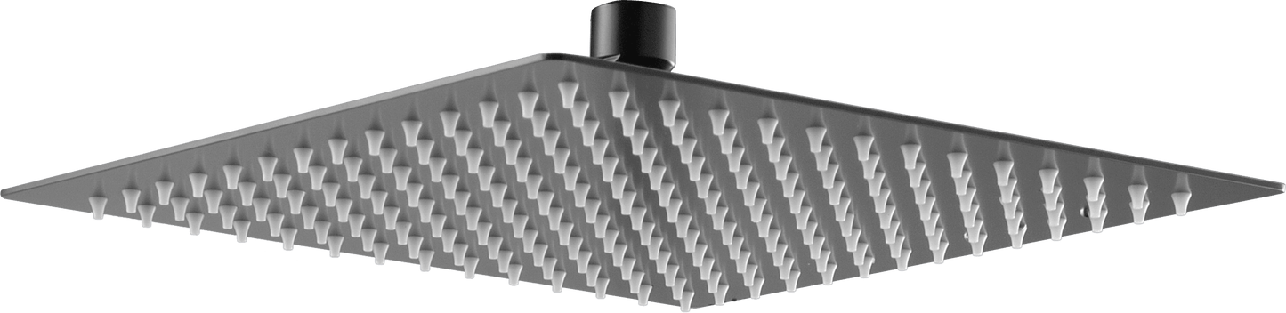 Rociador Cuadrado 20X20 Negro Gun Metal